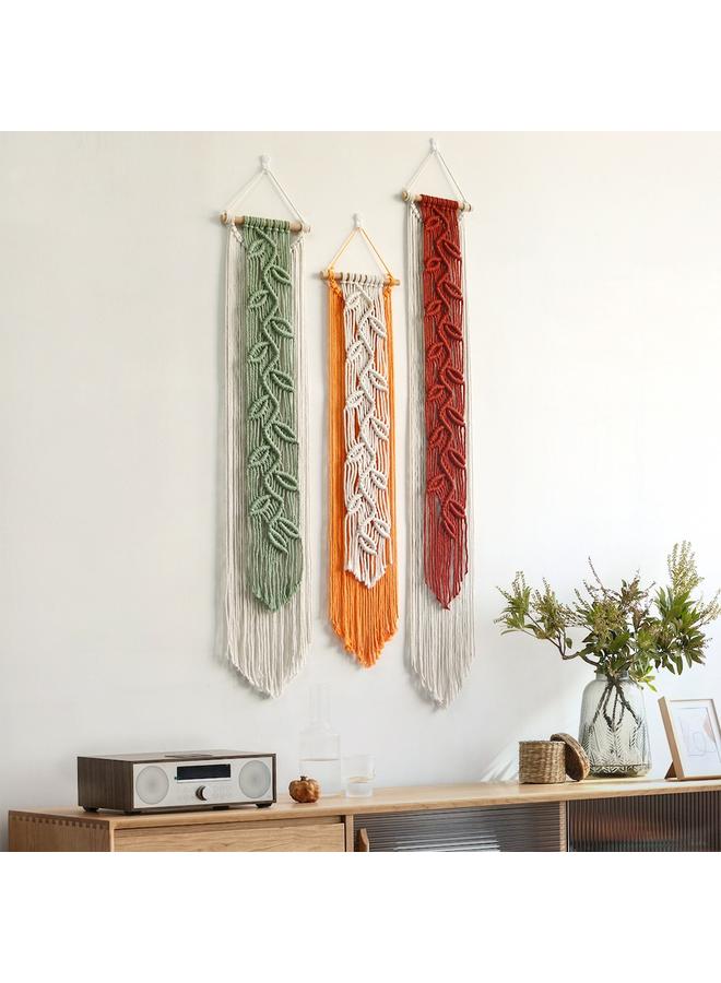 الأزرق جي دبليو أوراق بوهيمية جديدة شرابة نسيج منسوجة يدويا ديكور المنزل الخلفية غرفة معلقة على الحائط - Image 2