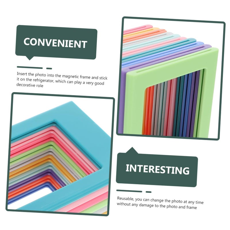 10 Magnetic Photo Frame Stickers Fridge Decorative Holders for Kitchen Office Home Wall Notes - Image 4