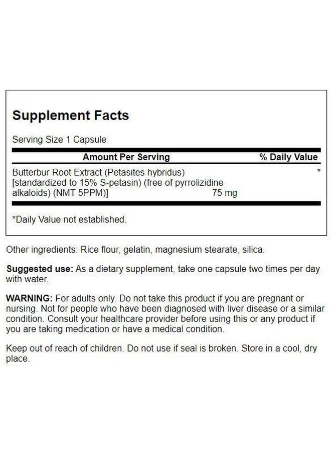 Swanson Butterbur Extract - Standardized 75 mg 60 Caps (3 Pack) - Image 2