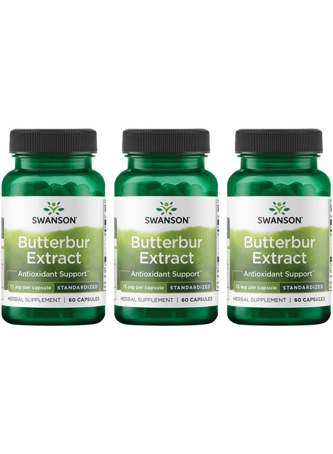 Swanson Butterbur Extract - Standardized 75 mg 60 Caps (3 Pack) - Image 1