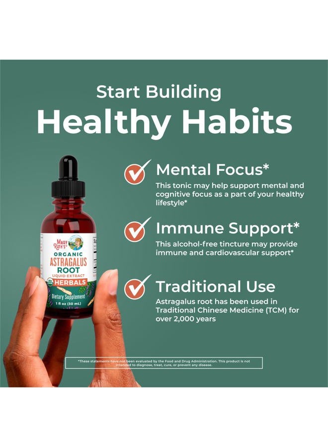 MaryRuth's Astragalus Root, Sugar Free, USDA Organic, Astragalus Extract for Immune Support, Focus, and Cardiovascular Support, Astragalus Root Organic Liquid Drops, Non-GMO, Vegan, 1 Fl Oz - Image 5
