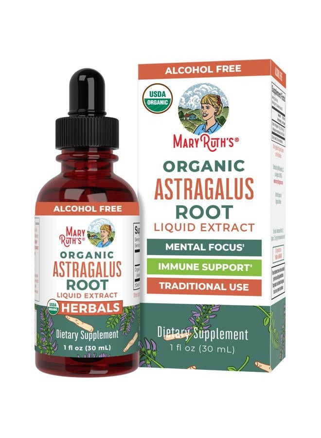 MaryRuth's Astragalus Root, Sugar Free, USDA Organic, Astragalus Extract for Immune Support, Focus, and Cardiovascular Support, Astragalus Root Organic Liquid Drops, Non-GMO, Vegan, 1 Fl Oz - Image 1