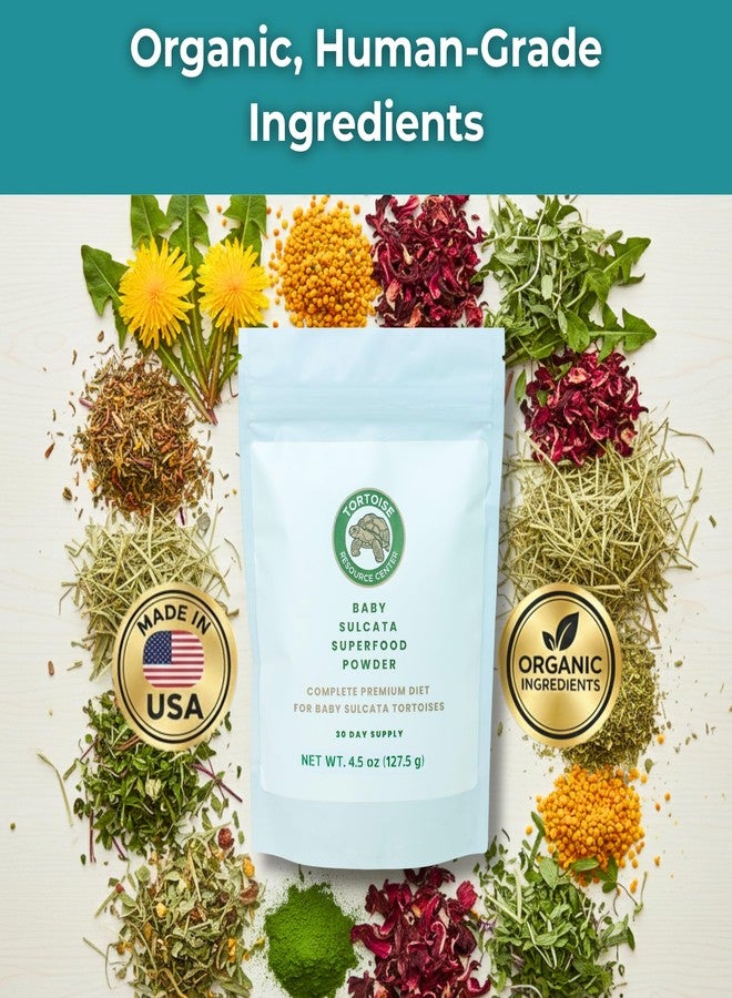 Tortoise Resource Center Baby Sulcata Food with Calcium - Human Grade Scientifically Formulated Diet for Healthy Growth - 4.5 oz 30-Day Supply for Grassland Tortoise Lovers! - Image 4