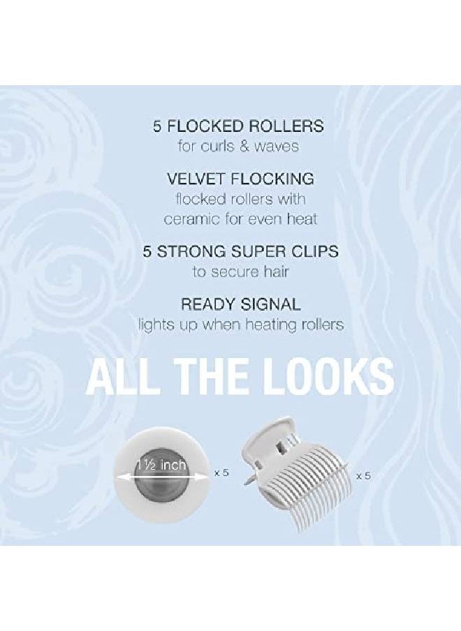 CONAIR - Instant Heat Travel 1.5Inch Hot Rollers White 5 Count - Image 1