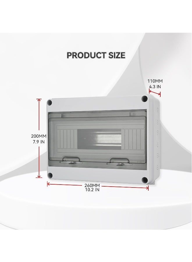 علبة حماية موزع قاطع الدائرة MCB بـ 12 طريقة، قاطع دائرة مصغر مع سكة DIN، مقاوم للماء IP65، مناسب للاستخدام الداخلي والخارجي - Image 2
