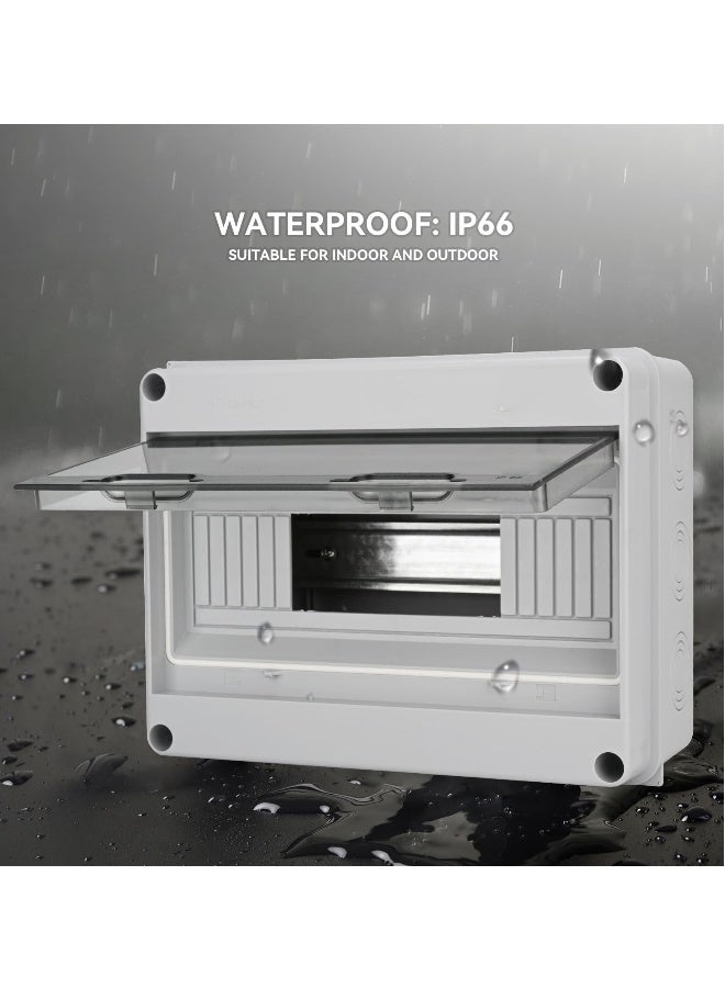 علبة حماية موزع قاطع الدائرة MCB بـ 12 طريقة، قاطع دائرة مصغر مع سكة DIN، مقاوم للماء IP65، مناسب للاستخدام الداخلي والخارجي - Image 3