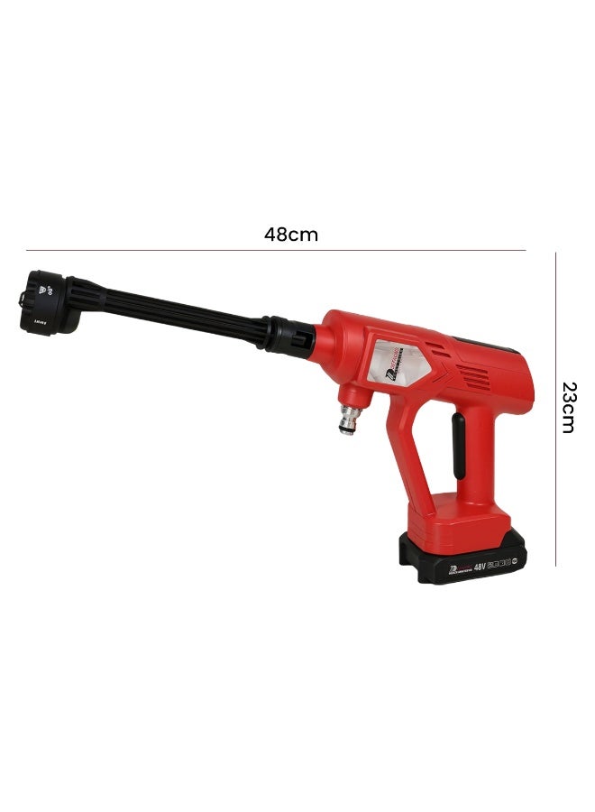 DEFAONS Cordless High Pressure Washer Gun 48V Portable Car Washer Kit with Battery, Foam Bottle, Hose Pipe, Multi Spray Nozzle, Rechargeable Power Cleaner for Car Bike Home Cleaning - C008 - Image 3