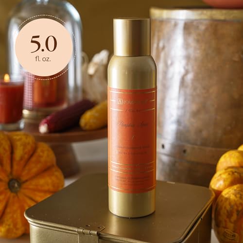 Aromatique Pumpkin Spice Fragrant Aerosol Room Spray in 5 oz Gold Bottle for Home Decor and Gift - Image 5