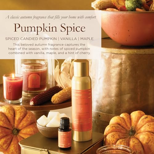 Aromatique Pumpkin Spice Fragrant Aerosol Room Spray in 5 oz Gold Bottle for Home Decor and Gift - Image 2