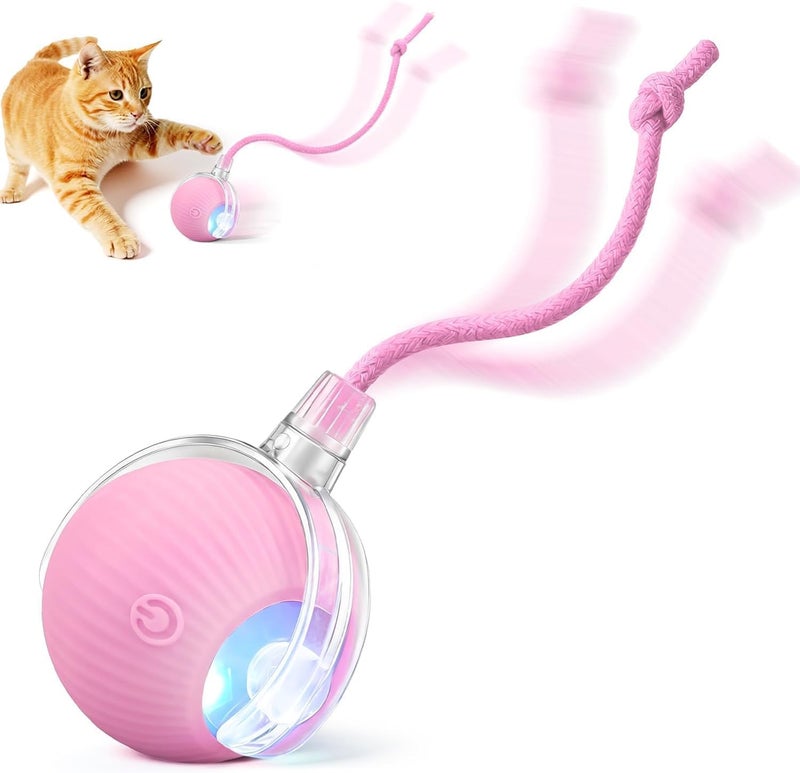 TTPOLONG Interactive Toy for Cats and Dogs, 3 Adjustable Modes with Wake Up Function for Cats and Dogs (Pink) - Image 1