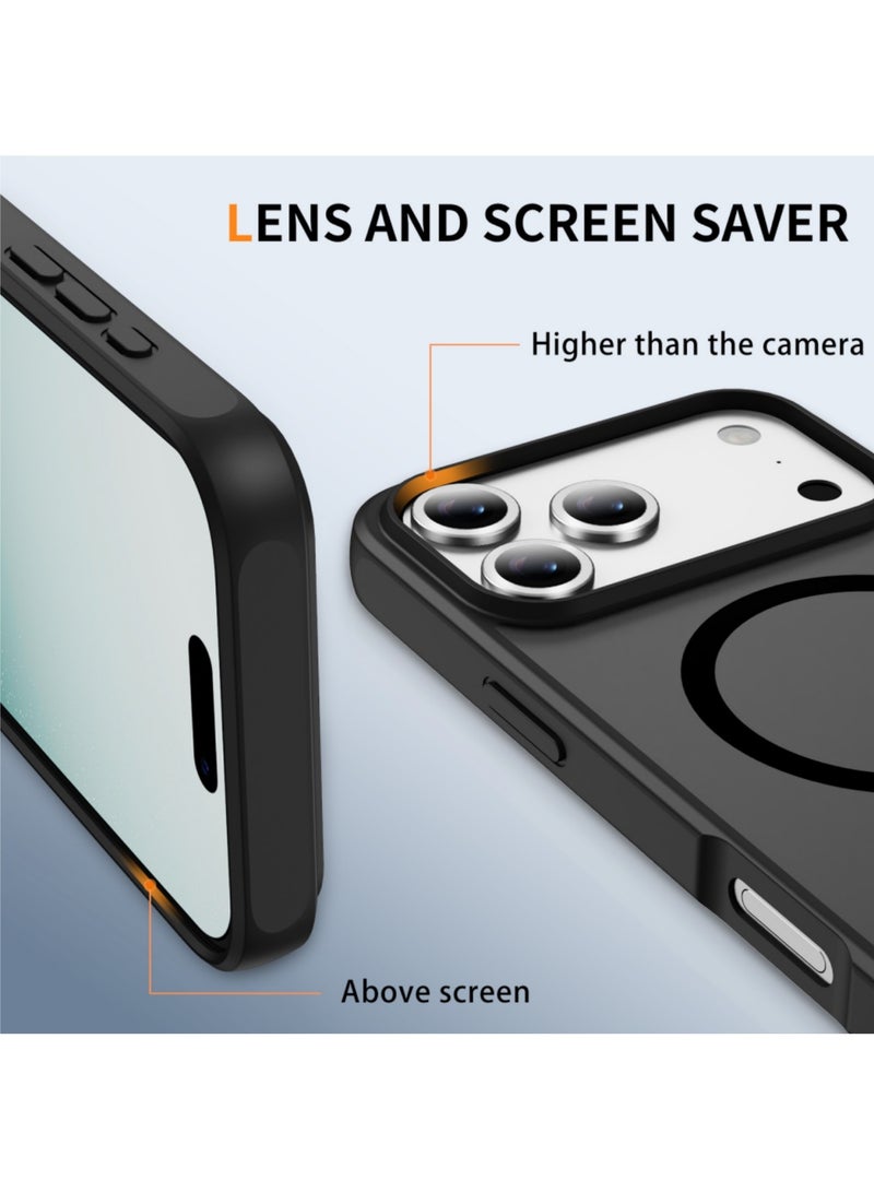 دوسالا حافظة مغناطيسية لهاتف آيفون 17 برو متوافقة مع نظام ماغسيف، [مقاومة للصدمات بمعايير عسكرية] غلاف هاتف رفيع مضاد للصدمات (أسود) - Image 4