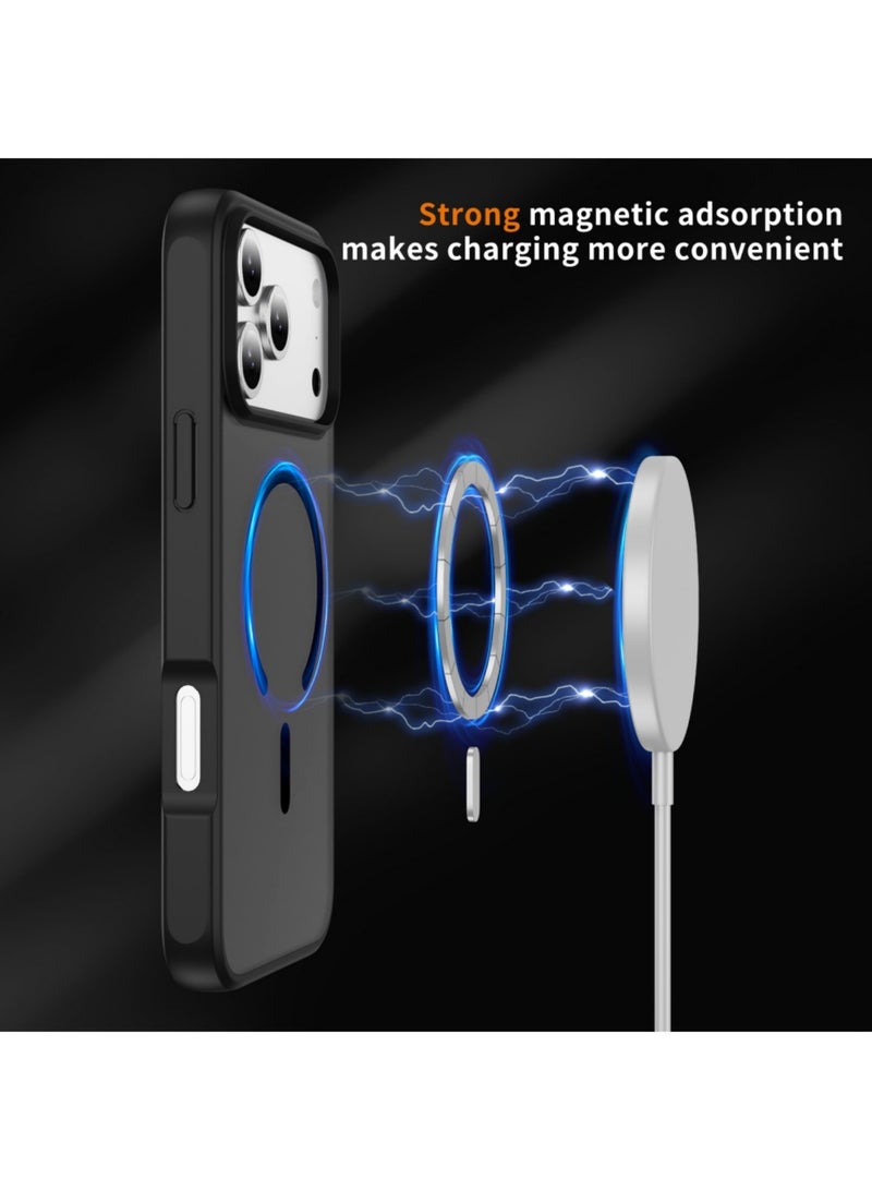 دوسالا حافظة مغناطيسية لهاتف آيفون 17 برو متوافقة مع نظام ماغسيف، [مقاومة للصدمات بمعايير عسكرية] غلاف هاتف رفيع مضاد للصدمات (أسود) - Image 2