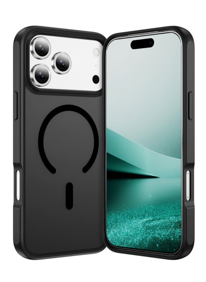 دوسالا حافظة مغناطيسية لهاتف آيفون 17 برو متوافقة مع نظام ماغسيف، [مقاومة للصدمات بمعايير عسكرية] غلاف هاتف رفيع مضاد للصدمات (أسود) - Image 1