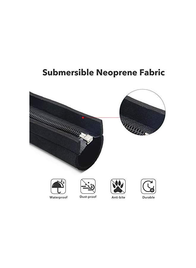 YOSH Cable Cover, Cable Sheath [Pack of 4, 48 cm] - Office Cable Tidy Box, Cable Cover, Flexible Cable Organizer for Electric TV Computer USB Audio Video Box etc. - Image 2