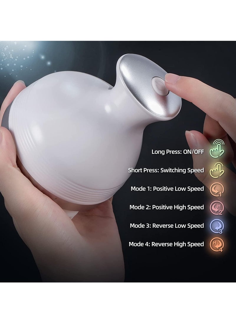 null - Electric Scalp Massager with 4 Heads, Ergonomic Design, Rechargeable - Image 1