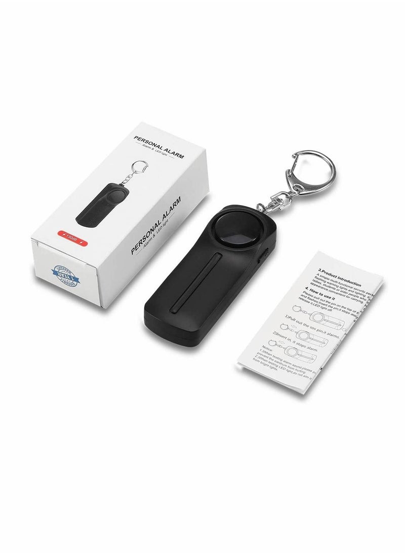KASTWAVE منبه شخصي، دفاع ذاتي طارئ للنساء والأطفال وكبار السن، صفارة إنذار أمان صوتها 130dB قابلة للشحن، سلسلة مفاتيح تنبيه طارئ مع ضوء LED، عملية بسيطة، قابلة لإعادة الاستخدام  - Image 2