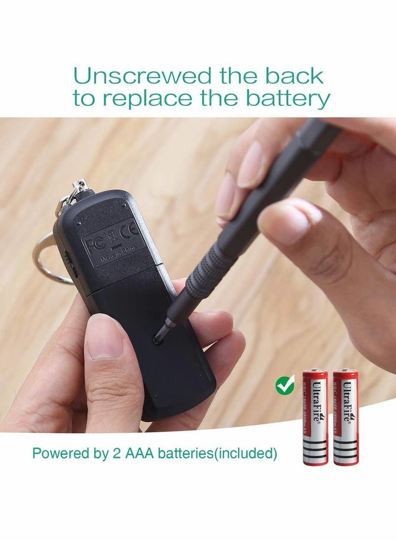 KASTWAVE منبه شخصي، دفاع ذاتي طارئ للنساء والأطفال وكبار السن، صفارة إنذار أمان صوتها 130dB قابلة للشحن، سلسلة مفاتيح تنبيه طارئ مع ضوء LED، عملية بسيطة، قابلة لإعادة الاستخدام  - Image 4