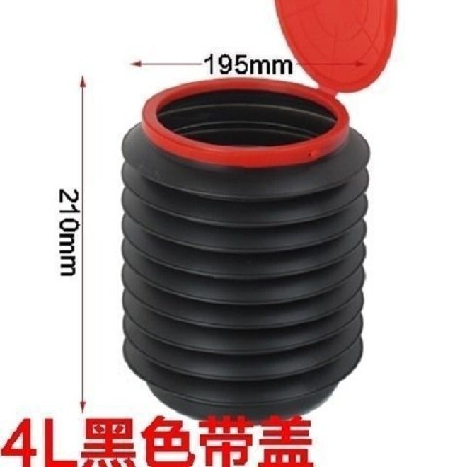 Qi Ta Foldable Car Trash Can with Lid, Multi-Purpose Car Organizer for Trash, Umbrella, and Storage, Space-Saving Collapsible Car Bin - Image 2