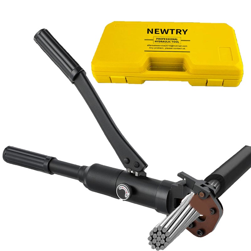 NEWTRY Hydraulic Cable Cutter Hydraulic Rebar Cutter 2532 Steel Wire Cutter 60KN Bolt Cutter for Copper Aluminum Cable Armoured Cable ACSR Wire Rope Steel Strand Wire Aluminum Wire