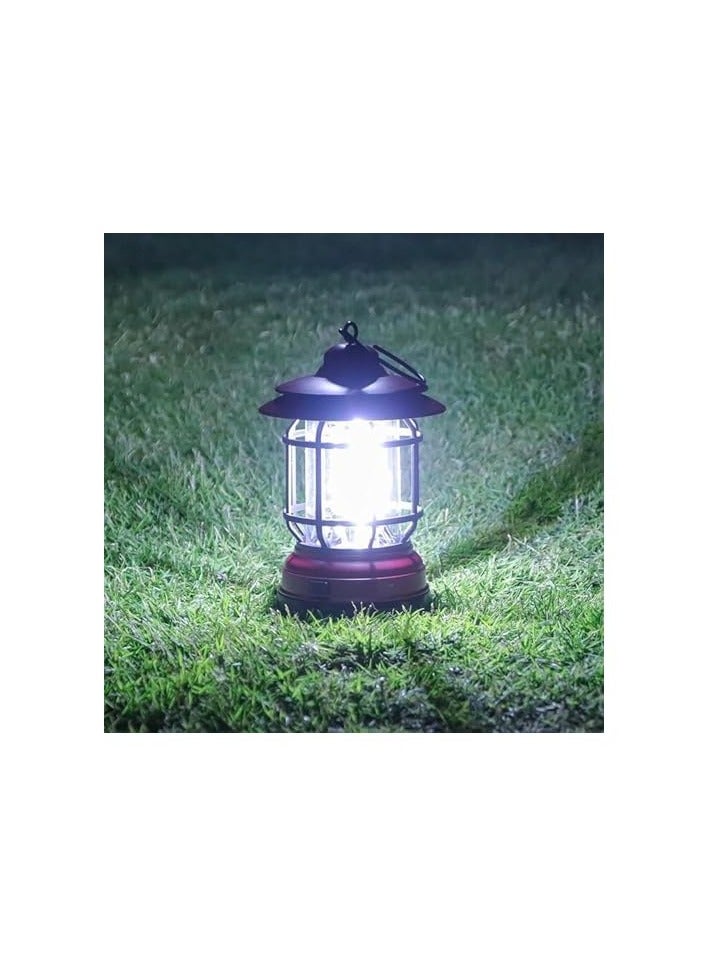 erorex Camping Lantern Battery Powered, Portable Outdoor Emergency Lamp, Hand & Hanging Waterproof Lantern Flashlight Cob Brightness Tent Light for Camping, Hiking, Fishing, Camping Gear Red  - Image 4