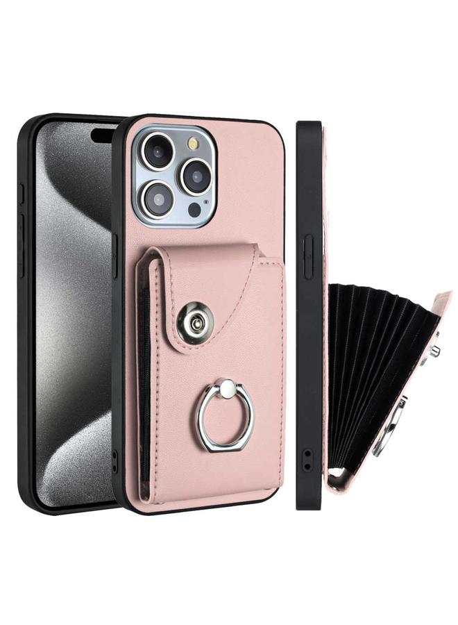 S-TOP Case For iPhone 15 Pro Organ Card Bag Ring Holder Phone Case - Image 2