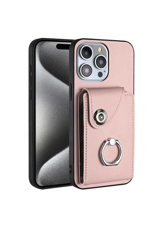 S-TOP Case For iPhone 15 Pro Organ Card Bag Ring Holder Phone Case - Image 1