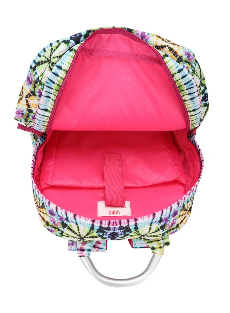 CUBS Tie Dyed Waterproof Kids 36L Backpack with zip closure Ideal for 8-15 years age group, Compatible with 15" Laptop - Image 4