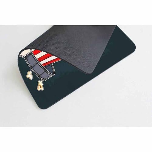 Mugod Cinema Mouse Pad Popcorn Beverages with Straw Ticket Film Strip 3D Color Glasses Mouse Mat Non-Slip Rubber Base Mousepad for Computer Laptop PC Gaming Working Office & Home 9.5x7.9 Inch - Image 3