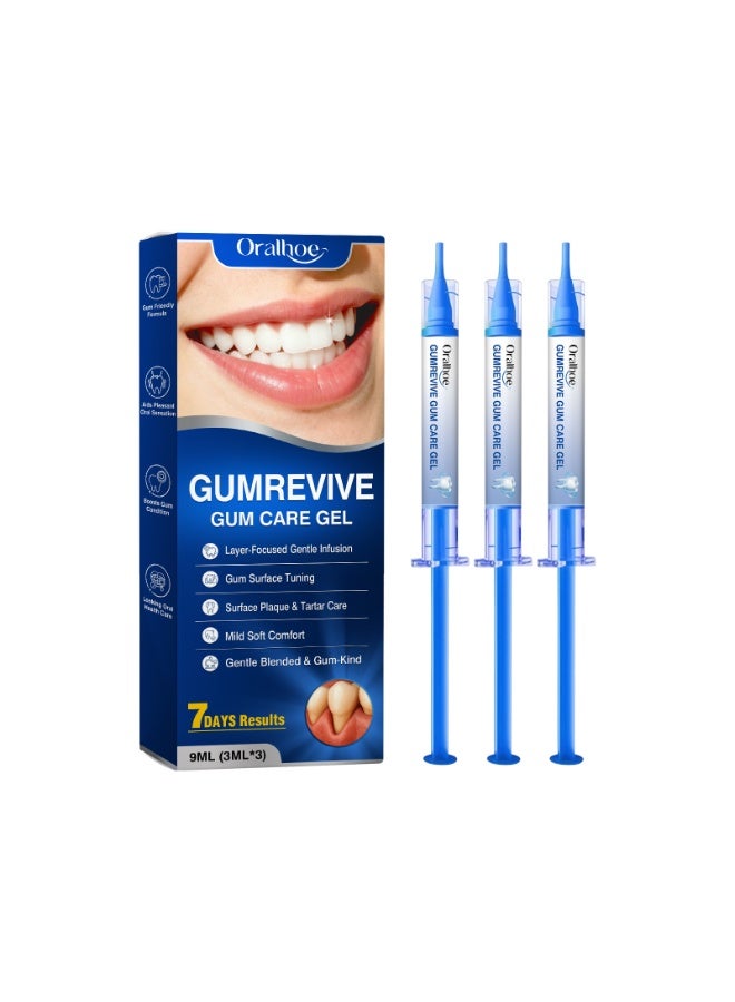 أورالحوي جل العناية باللثة Gumrevive من Oralhoe، جل عناية فموية لطيف للأسنان واللثة، تنظيف سطحي يومي، علاج تنظيف فموي مريح، 3 مل × 3 أنابيب - Image 1