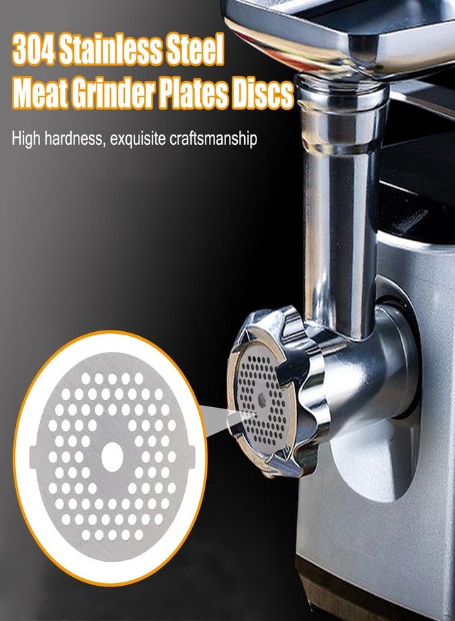 CHEOTIME 2Pcs Stainless Steel Meat Grinder Plates Discs, Replaceable Meat Grinder Blades Grinding Plate Round Hole for 5# Meat Grinder or B Type Grinder(3mm) - Image 3