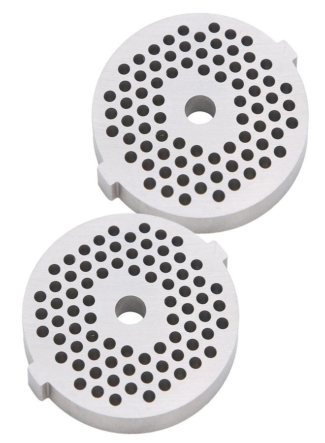 CHEOTIME 2Pcs Stainless Steel Meat Grinder Plates Discs, Replaceable Meat Grinder Blades Grinding Plate Round Hole for 5# Meat Grinder or B Type Grinder(3mm) - Image 1