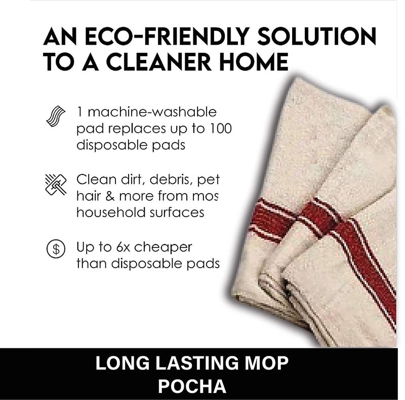 MUNGER Cotton Floor Cleaning Pocha Floor, Car, Blackboard, Fan, Desk, Sweeping Cloth Dusting Reusable & Washable Mop inch Microfiber Advance for Mopping Cleaner Dry Home(6) - Image 2