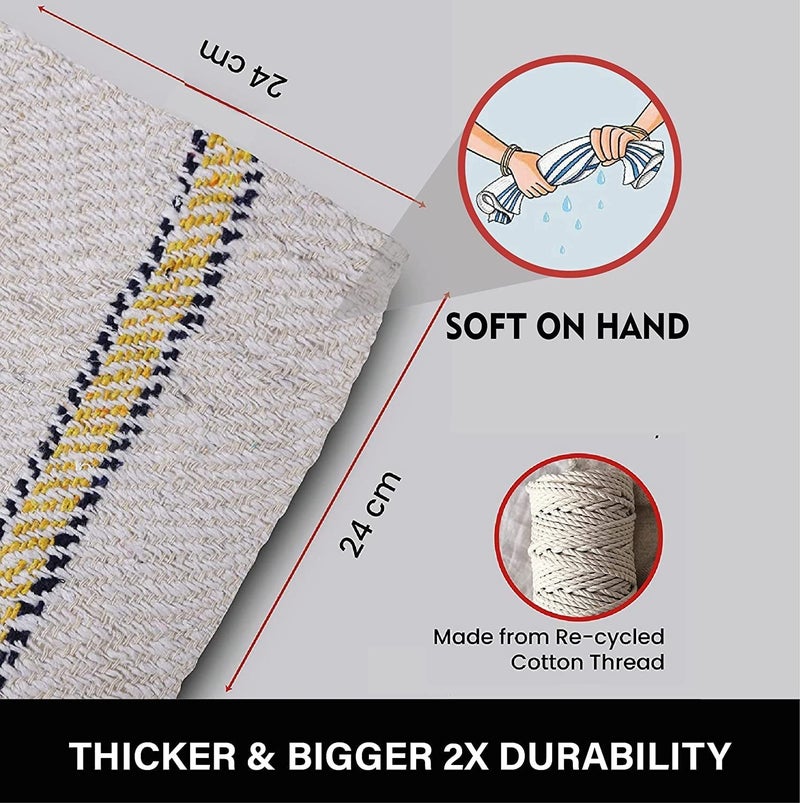 MUNGER Cotton Floor Cleaning Pocha Floor, Car, Blackboard, Fan, Desk, Sweeping Cloth Dusting Reusable & Washable Mop inch Microfiber Advance for Mopping Cleaner Dry Home(6) - Image 4