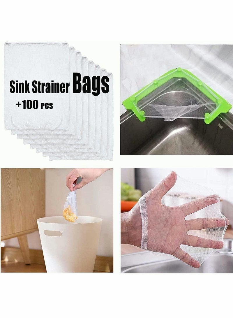 Y&D Triangle Tri-Holder Filter, Kitchen Sink Strainer Triangular Holder Basket Bags for Bathroom Corner Hanging - Image 4