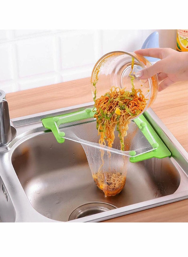 Y&D Triangle Tri-Holder Filter, Kitchen Sink Strainer Triangular Holder Basket Bags for Bathroom Corner Hanging - Image 2