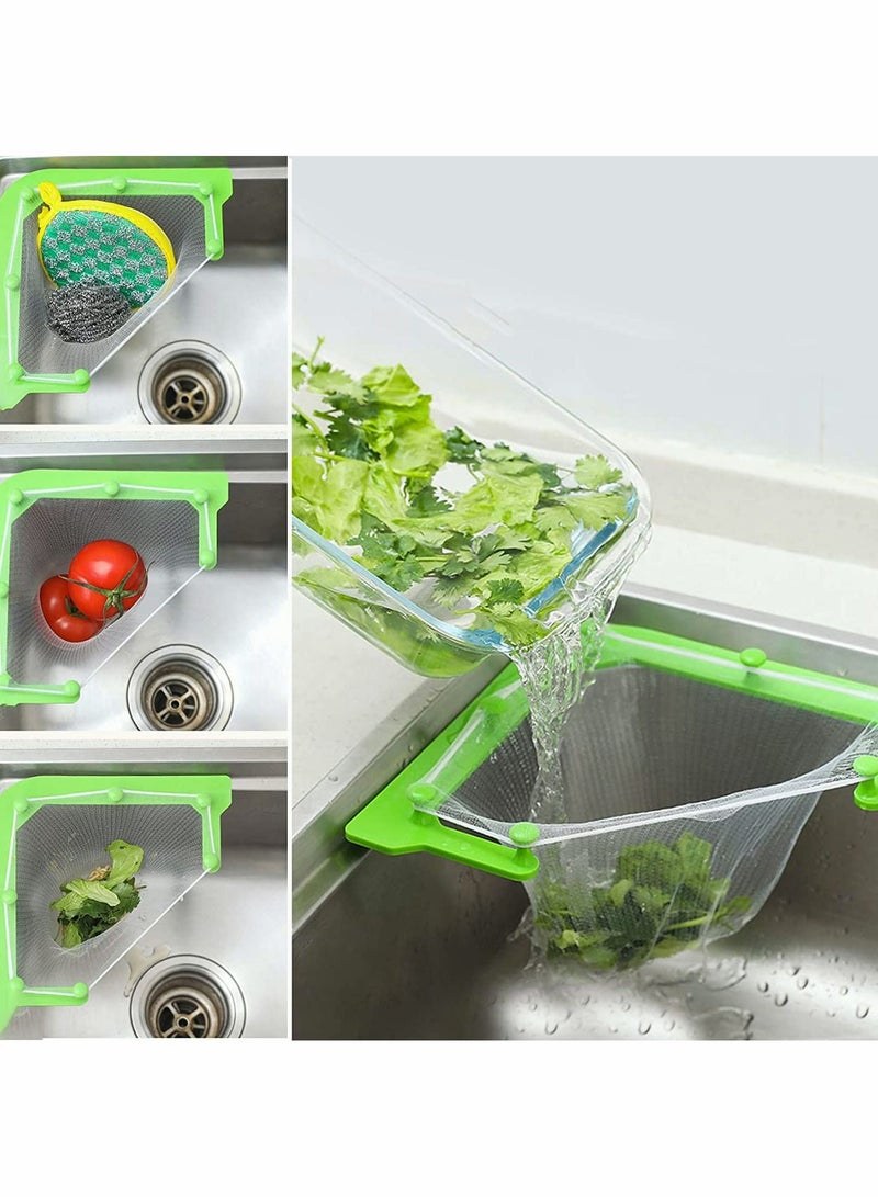 Y&D Triangle Tri-Holder Filter, Kitchen Sink Strainer Triangular Holder Basket Bags for Bathroom Corner Hanging - Image 3