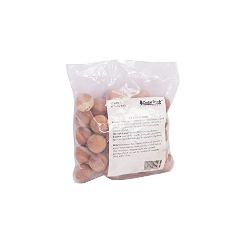 Household Essentials CedarFresh 17840-1 Red Cedar Wood Balls | Freshen and Protect Closets | 48-Pack - Image 5