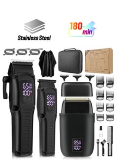 Clippers and Trimmers Set, Electric Shavers Set, Hair Clippers for Men Professional, Cordless Beard Trimmer for Men, Hair Trimmer Rechargeable, Barber Clippers for Haircut Grooming, Razor with Case