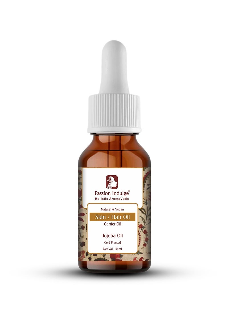 passion indulge زيت الجوجوبا من Passion Indulge للشعر وفروة الرأس - علاج طبيعي للنمو، قشرة الرأس والعناية بفروة الرأس الجافة | نباتي، معتمد من PETA | زيت ناقل مرطب | 10 مل - Image 1