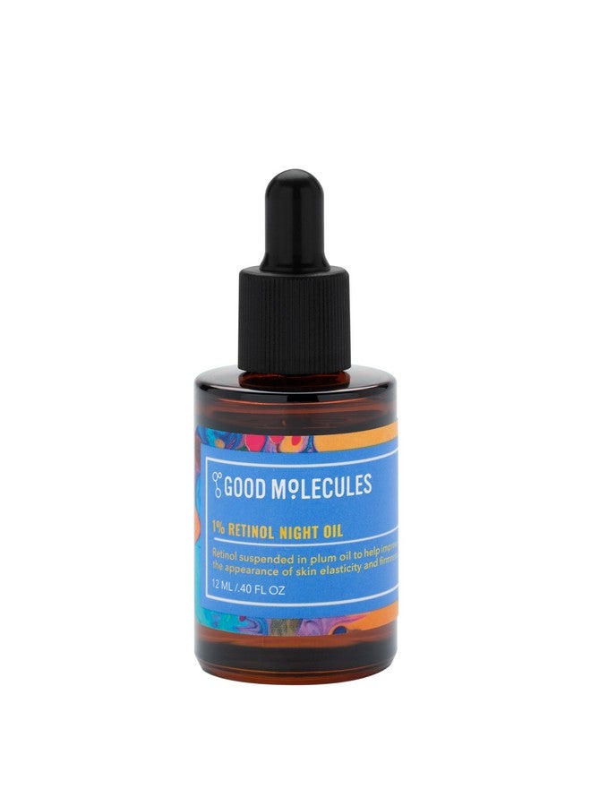 Good Molecules زيت ليلي للوجه يحتوي على 1% ريتينول مع زيت بذور البرقوق وثمر الورد لعلاج الخطوط الدقيقة والتجاعيد ومضادات الشيخوخة وترطيب البشرة للوجه - Image 3