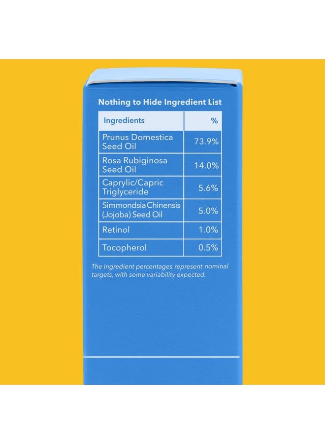 Good Molecules زيت ليلي للوجه يحتوي على 1% ريتينول مع زيت بذور البرقوق وثمر الورد لعلاج الخطوط الدقيقة والتجاعيد ومضادات الشيخوخة وترطيب البشرة للوجه - Image 2