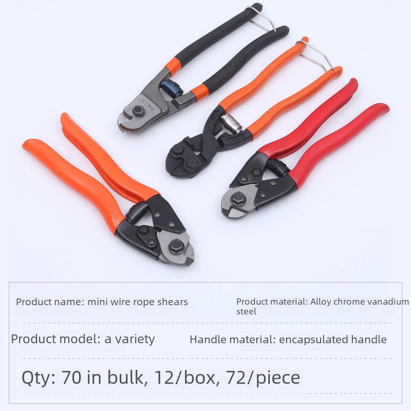 Luwei Tools Wire Rope Scissors 8-inch Bicycle Wire Cutter Brake Wire Cutter Multifunctional Steel Cable Scissors Industrial Grade(Explosions recommend 8 inch red handle wire rope shear card a box of 10 a 70, 0.29kg) - Image 4