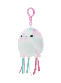 Squishmallows مشبك على شكل قنديل البحر من القطيفة باللونين الوردي والأزرق - 3.5 بوصة  - Image 1