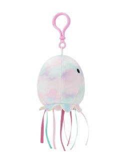 Squishmallows مشبك على شكل قنديل البحر من القطيفة باللونين الوردي والأزرق - 3.5 بوصة  - Image 3