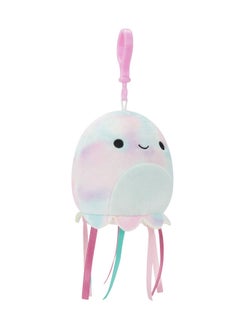 Squishmallows مشبك على شكل قنديل البحر من القطيفة باللونين الوردي والأزرق - 3.5 بوصة  - Image 2