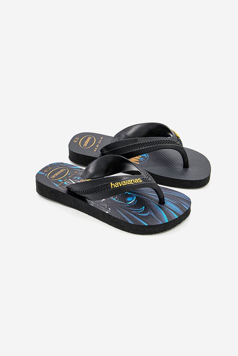 Havaianas Kid Boys Max Super Hero Batman Slippers, Black - Image 1