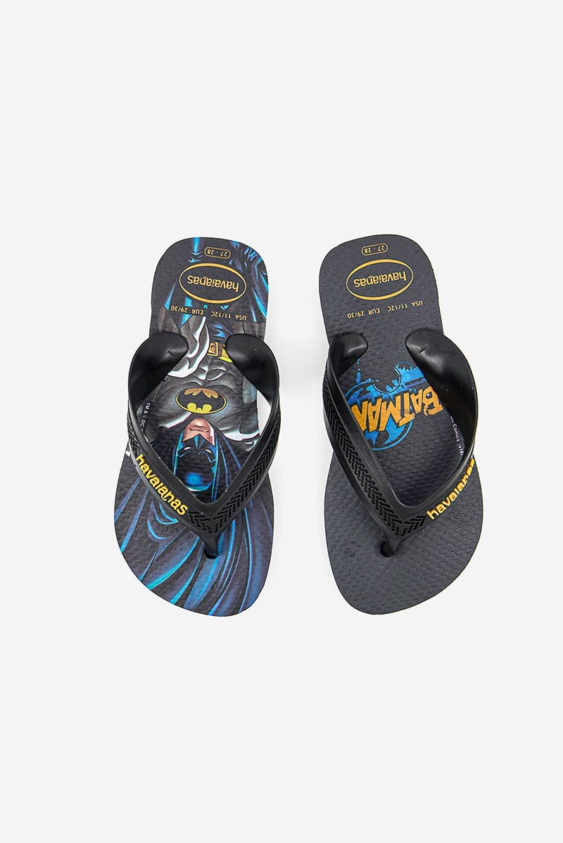 Havaianas Kid Boys Max Super Hero Batman Slippers, Black - Image 4