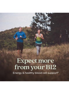 New Chapter Vitamin B12, Fermented Vitamin B12 1,000 Mcg, Organic, One Daily With Whole-Food Herbs + Adaptogenic Maca For Natural Energy + Healthy Blood Cells, 100% Vegan, Gluten-Free - 60 Count  - Image 2