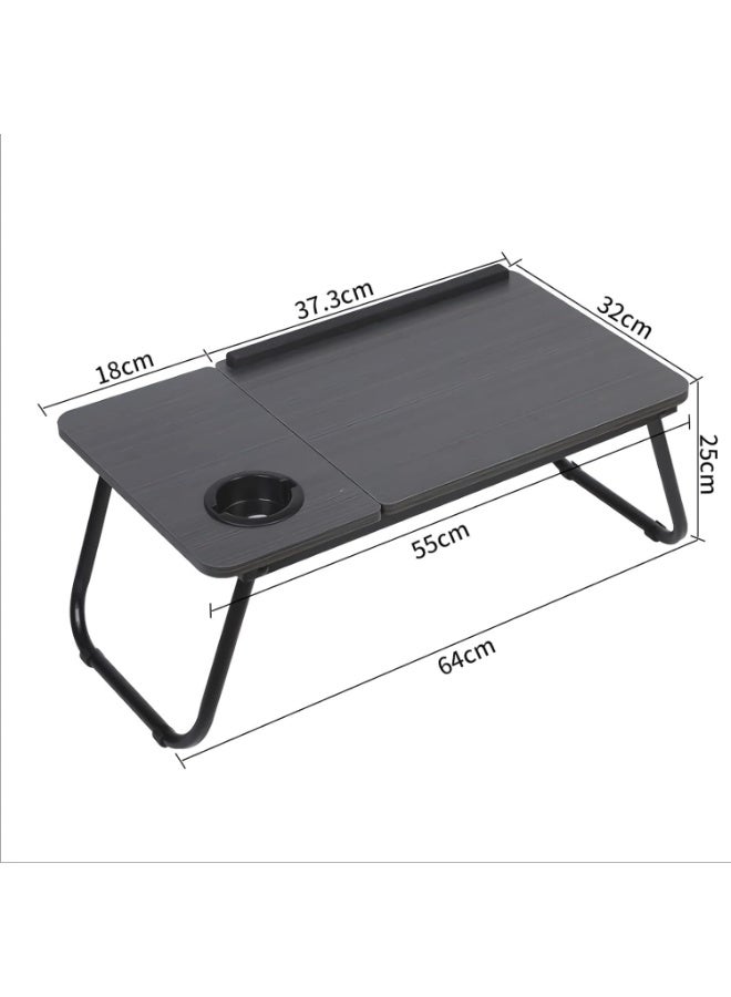 MostNow Foldable Laptop Desk, Bed Desk, Adjustable Height Tilt Lap Desk, Non-slip Table for Computer and Writing, PC Tray Table with Cup Holder for Sofa. (White) - Image 3