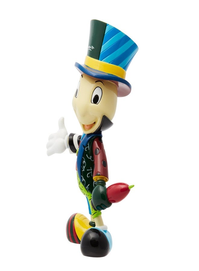 Enesco Disney BRITTO Pinnochio Jiminy Cricket Posing with Umbrella Figurine, 8 Inch, Multicolor - Image 3